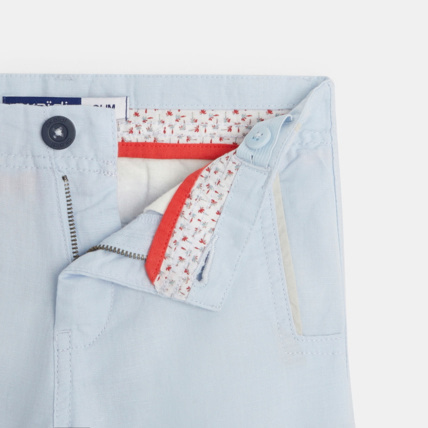 Avis Bermuda toile habillé et ceinture bleu garçon OKAIDI 2