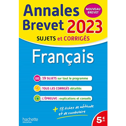 Avis Annales BREVET 2023 - Français Hachette Éducation 1
