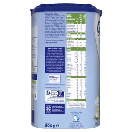 Avis Lait infantile Calisma 2ème âge BIO en poudre Laboratoire Gallia 3