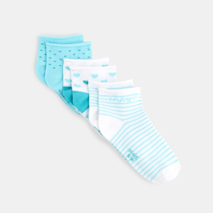 Avis Socquettes fantaisie (lot de 3) bleu fille OKAIDI 1