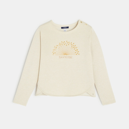 Avis Sweat pailleté beige fille OKAIDI 1