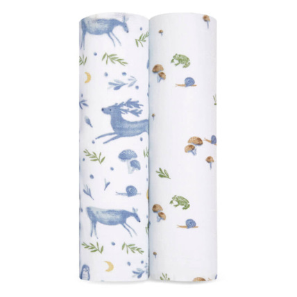 Avis Lot de 2 maxi-langes en mousseline de coton bio Outdoors ADEN + ANAIS 1