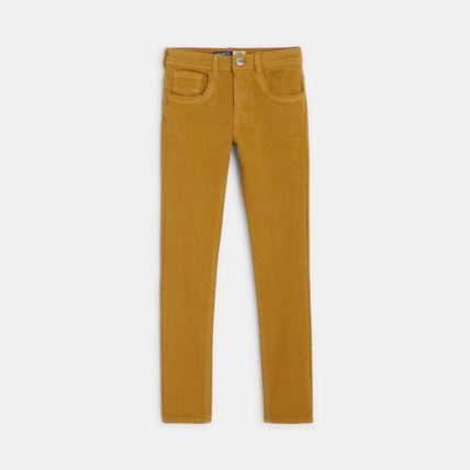 Avis Pantalon skinny en toile bi-stretch jaune garçon OKAIDI 2