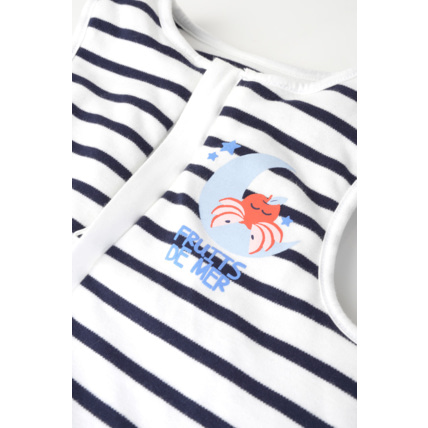 Avis Gigoteuse rayée Baby - coton épais - Milk/Marine Deep ARMOR-LUX 4