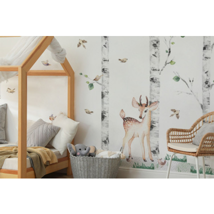 Avis Stickers arbres oiseaux et faon Mon Lit Cabane 1
