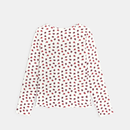 Avis T-shirt manches longues motifs pommes rose fille OKAIDI 3