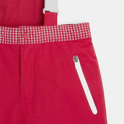 Avis Pantalon de ski à bretelles pailletées rose fille OKAIDI 3