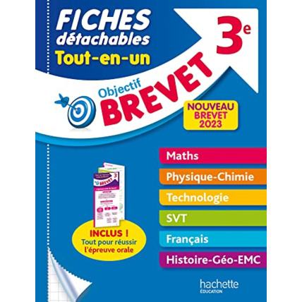 Avis Objectif Brevet Fiches Tout-en-un 2023 Hachette Éducation 1