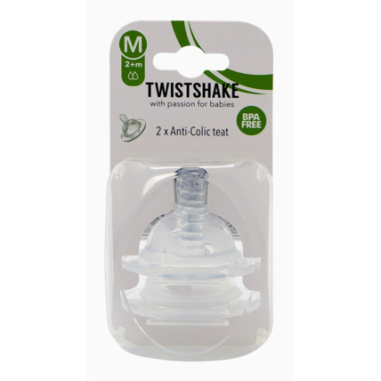 Avis Lot de 2 tétines anti-colique en silicone ultra souple TWISTSHAKE 2