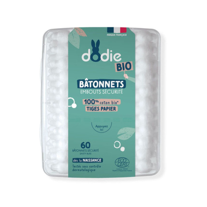 Avis Bâtonnets Embouts Sécurité 100% Coton Bio DODIE 1