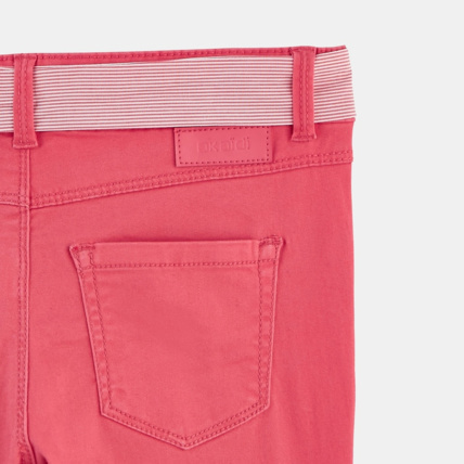 Avis Pantalon capri ceinturé rose fille OKAIDI 3