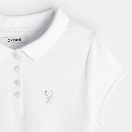 Avis Polo uni blanc fille OKAIDI 3