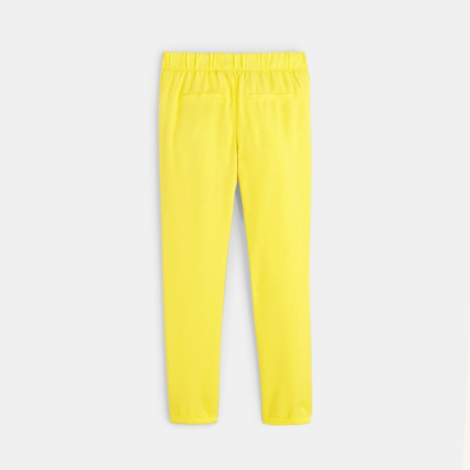 Avis Pantalon fluide uni jaune fille OKAIDI 2
