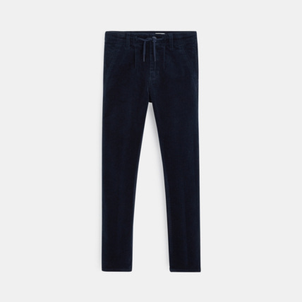 Avis Pantalon chino en velours fantaisie uni bleu garçon OKAIDI 2