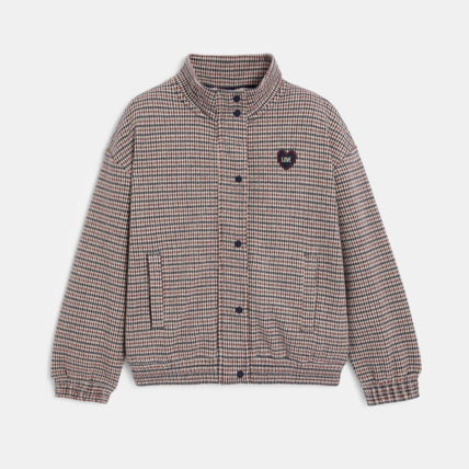 Avis Blouson à petits carreaux écusson love rouge fille OKAIDI 1