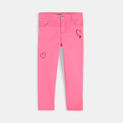 Avis Pantacourt skinny à motif sequins rose fille OKAIDI 1