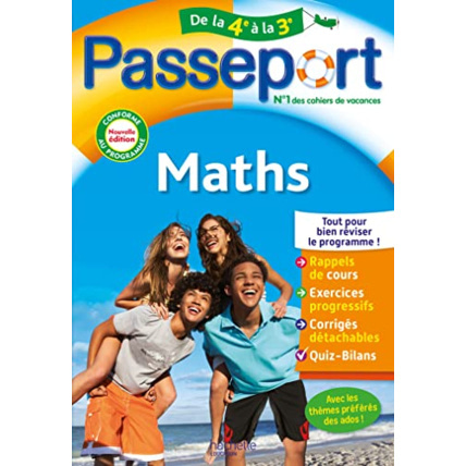 Avis Passeport Maths De la 4e à la 3e - Cahier de vacances 2023 Hachette Éducation 1