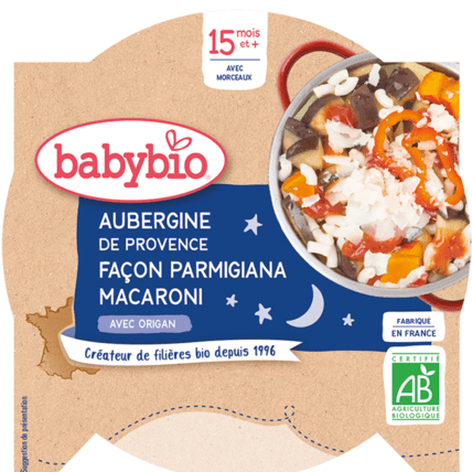 Avis Bonne Nuit Aubergines de Provence façon Parmigiana Macaroni Origan Babybio 1
