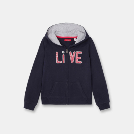Avis Sweat-shirt à capuche bleu fille OKAIDI 1