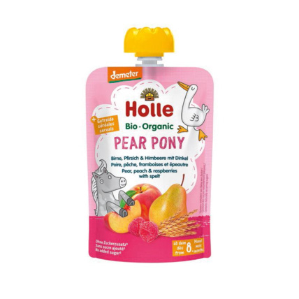 Avis Gourde Pear Pony - poire, pêche, framboises et épeautre Holle 1