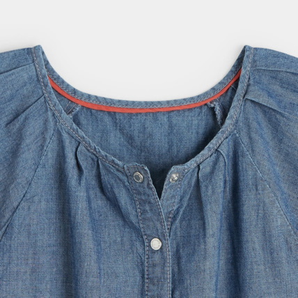 Avis Combishort chambray bleu fille OKAIDI 3