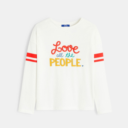 Avis T-shirt à message love blanc fille OKAIDI 1