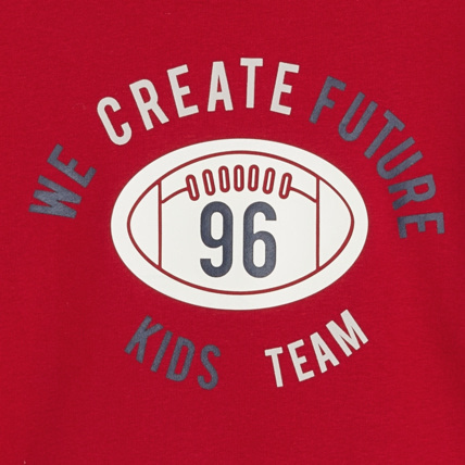 Avis Sweat-shirt style rugby rouge garçon OKAIDI 2