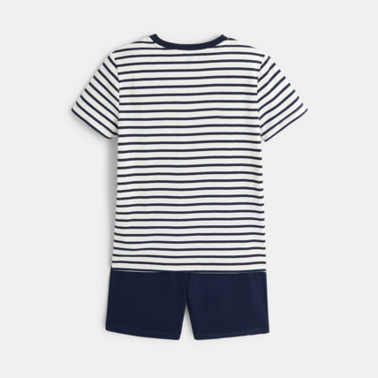 Avis Pyjama court 2 pièces en jersey bleu garçon OKAIDI 4