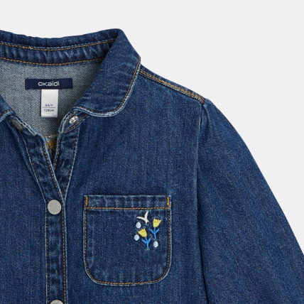 Avis Robe-chemise en jean bleue fille OKAIDI 4
