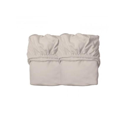 Avis Lot de 2 draps housse junior en coton bio, blanc LEANDER 2