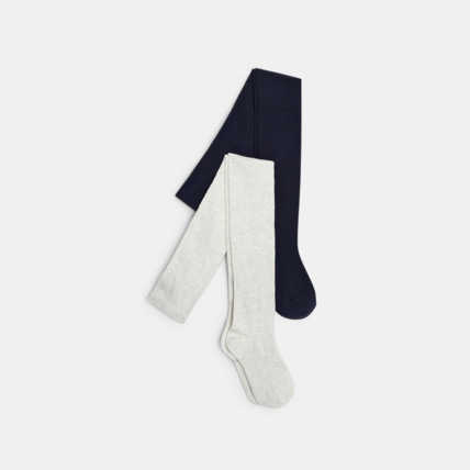 Avis Collants chauds et chinés (lot de 2) gris fille OKAIDI 1