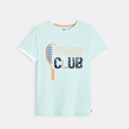 Avis T-shirt col rond à sequins magiques vert garçon OKAIDI 1