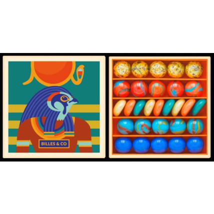 Avis Coffret de 29 billes et galets Egypte Ra Billes & Co 1