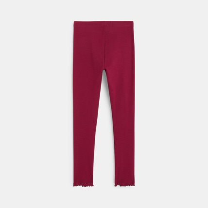 Avis Leggings unis en jersey doux violet fille OKAIDI 2
