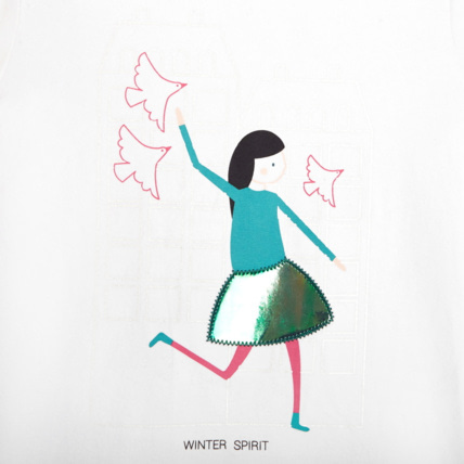 Avis T-shirt coton bio stretch mademoiselle vert fille OKAIDI 3