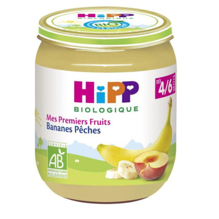 Avis Mes premiers fruits Bananes Pêches - 1 pot x 125g - dès 4/6 mois HIPP 1