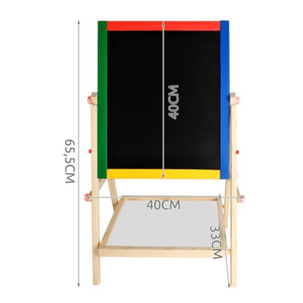 Avis Tableau en bois double face avec craies, marqueur et éponge BOARD Mon Mobilier Design 4