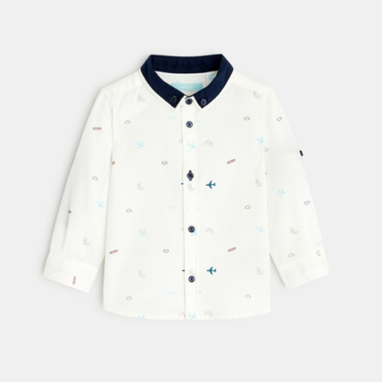 Avis Chemise imprimée avions et vélos OBAÏBI 1