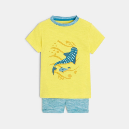 Avis T-shirt requins et short micro-rayures OBAÏBI 1