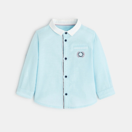 Avis Chemise unie coton et lin OBAÏBI 1
