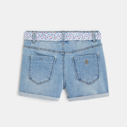 Avis Short en jean ceinturé bleu fille OKAIDI 3