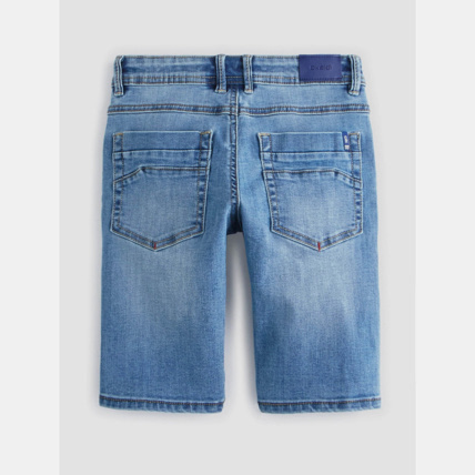 Avis Bermuda slim en jean hyper-stretch bleu garçon OKAIDI 3