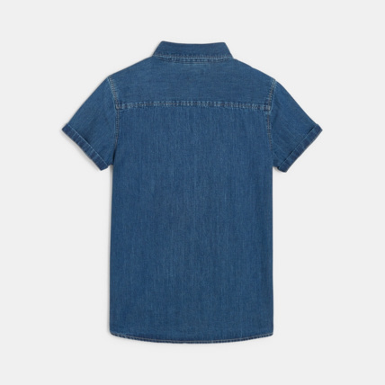 Avis Chemise manches courtes en jean bleue garçon OKAIDI 3