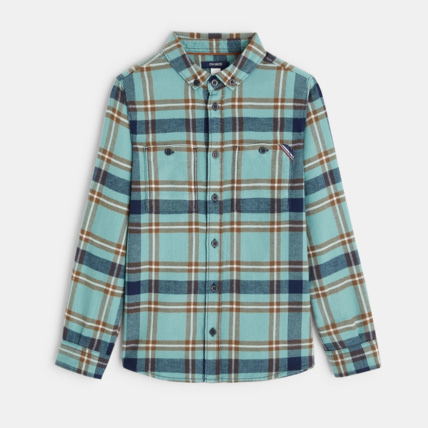 Avis Chemise à carreaux verte garçon OKAIDI 1