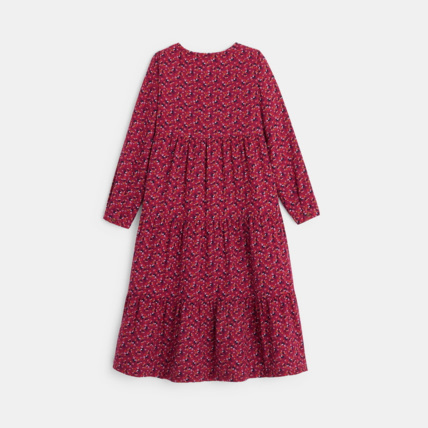 Avis Longue robe en gaze de coton imprimé rose fille OKAIDI 3