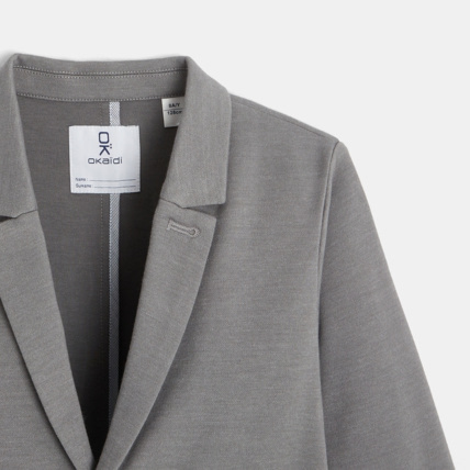 Veste de costume en jersey gris garcon OKAIDI Comparateur Avis Prix