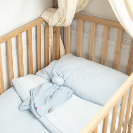 Avis Housse de couette réversible gaze de coton et nid d'abeille Sevira Kids 8