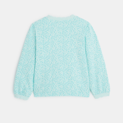 Avis Sweat-shirt imprimé à message "Artiste" vert fille OKAIDI 3