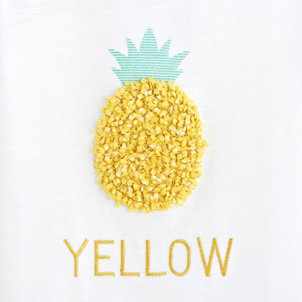 Avis T-shirt motif 3D jaune fille OKAIDI 3