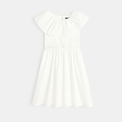 Avis Robe à encolure volantée blanche fille OKAIDI 1